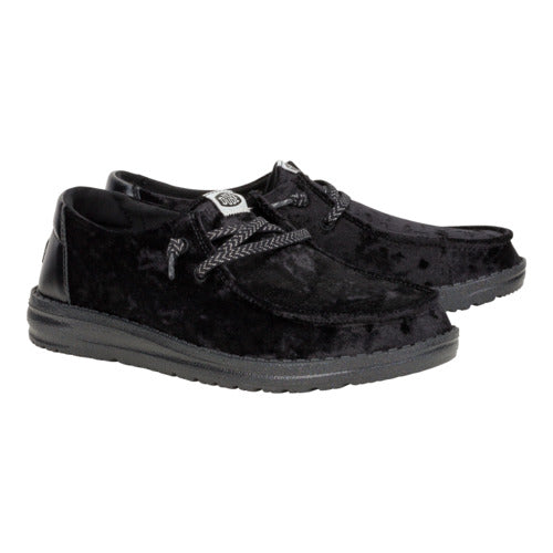 Wendy Crushed Velvet - Black/Black