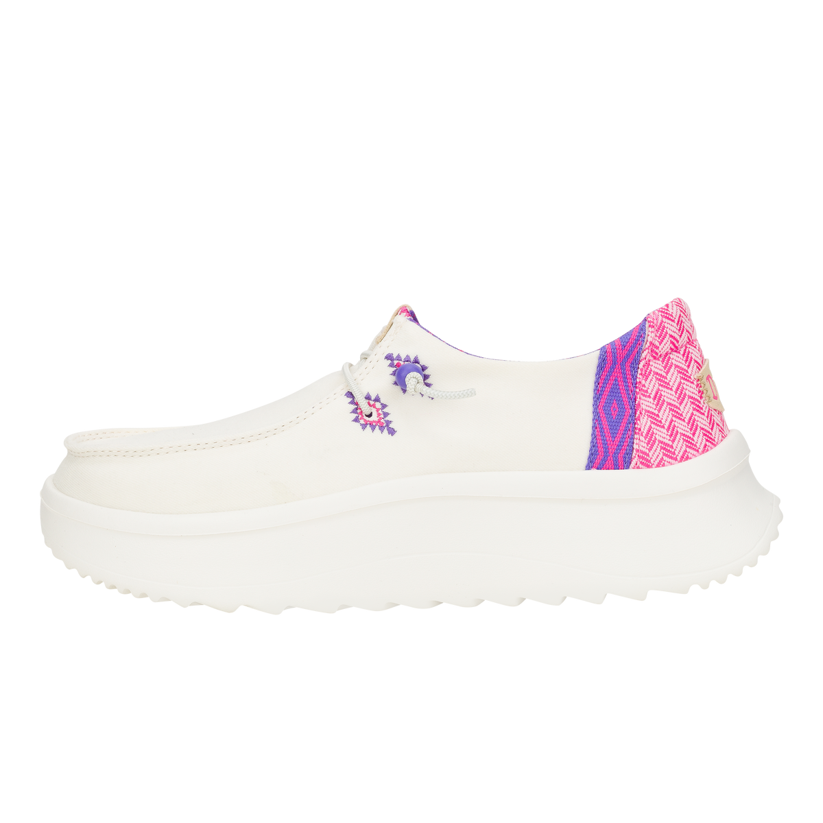 Wendy Peak Chambray Woven - White/Pink