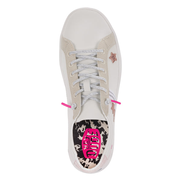 Karina Metallic Star - White