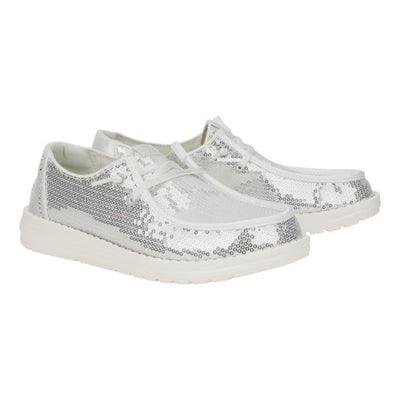 Wendy Disco Sequin - SIlver/White