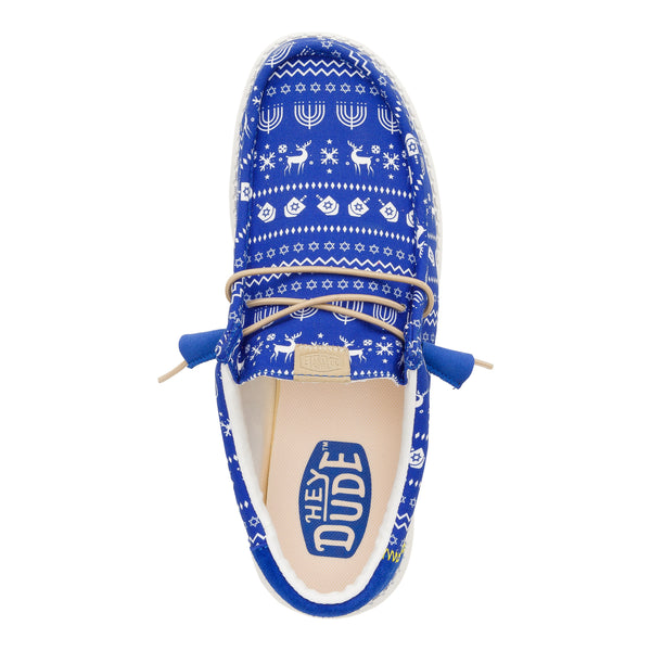 Wally Hanukkah Sweater - Hanukkah Blue/White